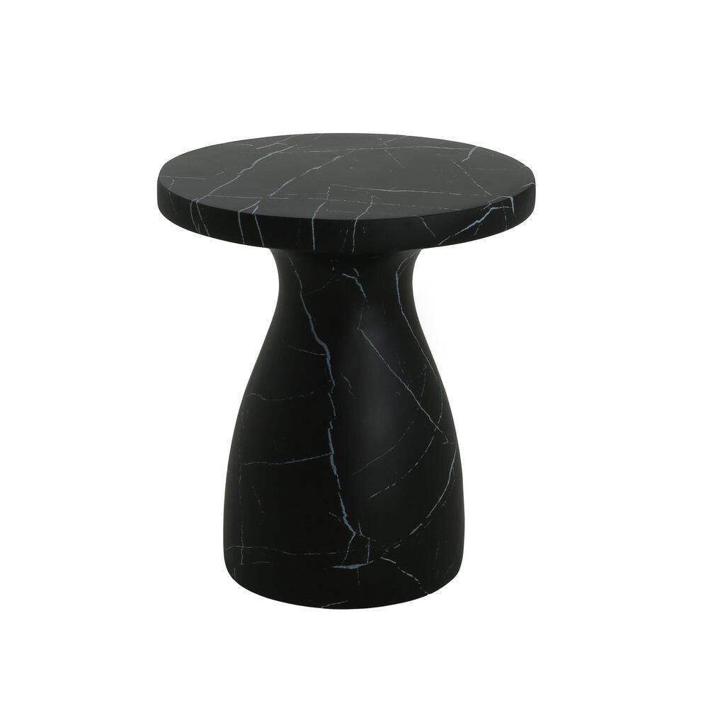 Outdoor Side Table with Black Marble Effect, Lightweight Concrete price history on PriceWatchPro