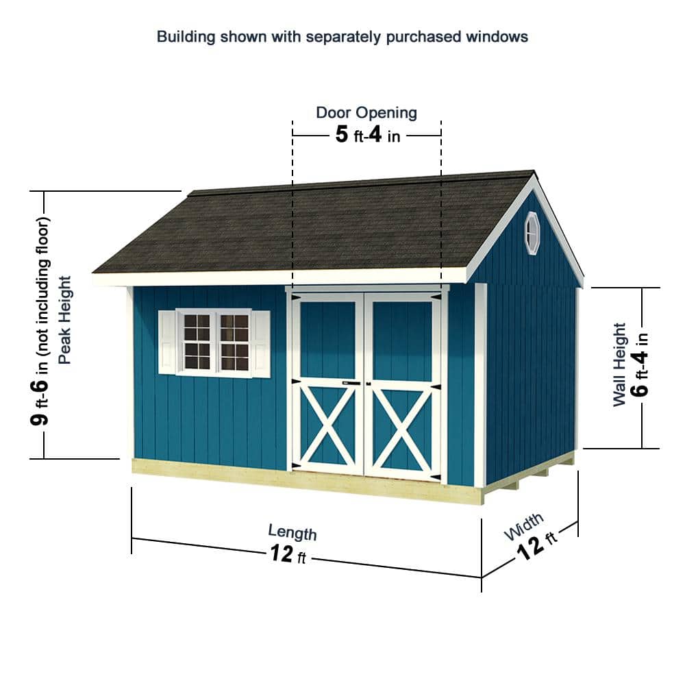 Northwood 10' x 14' Brown Wood Storage Shed Kit with Windows