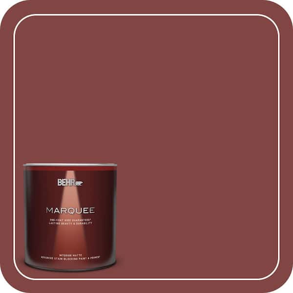 BEHR MARQUEE 1 qt. #ECC-15-3 Cherry Bark Matte Interior Paint & Primer