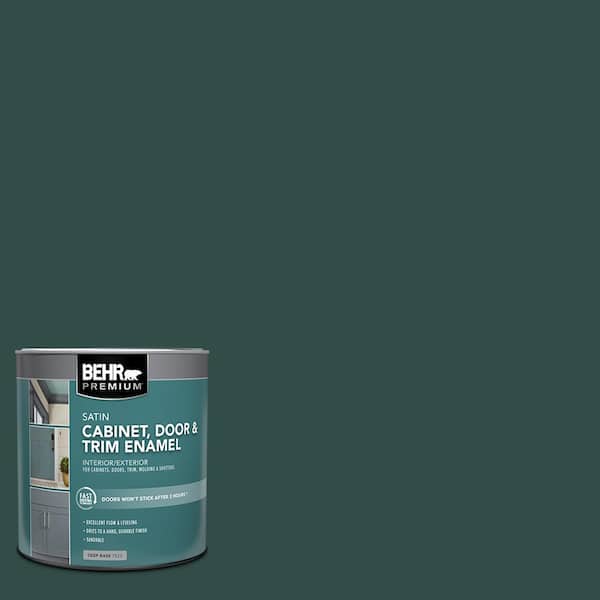 BEHR PREMIUM 1 qt. #ECC-51-3 Hidden Forest Satin Enamel Interior/Exterior Cabinet, Door & Trim Paint