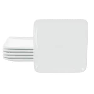 Simply White 6-Pcs 5 in. Square Porcelain Appetizer Plate Set