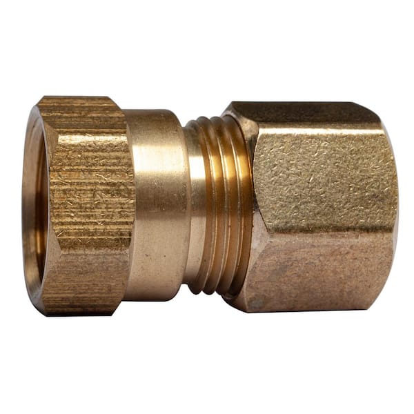 LTWFITTING 1/2 in. O.D. Comp x 3/8 in. FIP Brass Compression Adapter Fitting (5-Pack)