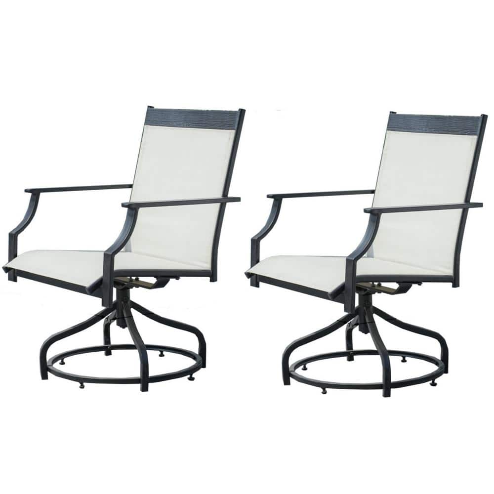 Cellin Swivel Iron Outdoor Dining Chair Set of 2 price history on PriceWatchPro