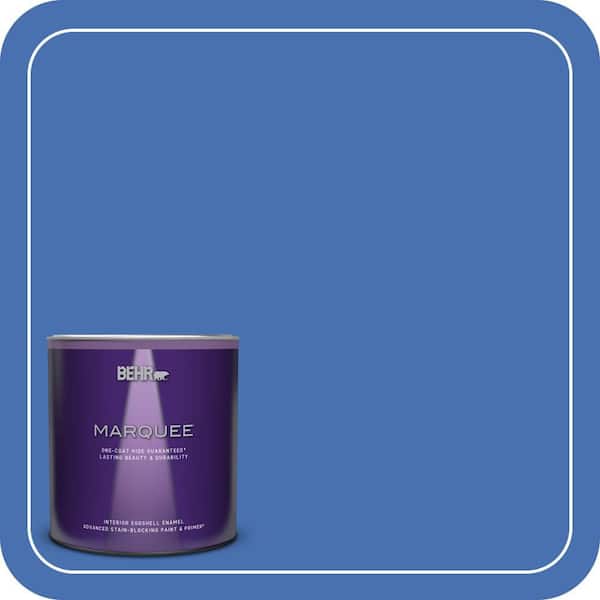 BEHR MARQUEE 1 qt. Home Decorators Collection #HDC-SM16-07 Croquet Blue Eggshell Enamel Interior Paint & Primer