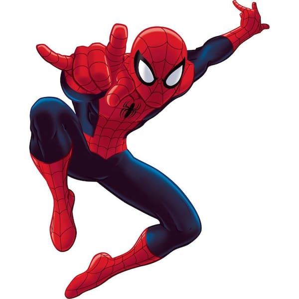 18 in. x 40 in. Spiderman - Ultimate Spiderman 17-Piece Peel and Stick  Giant Wall Decal