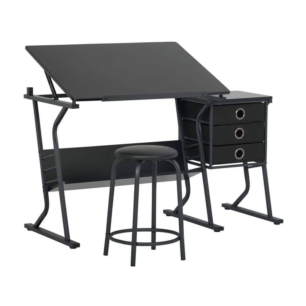 Studio Designs Eclipse Ultra Craft Center 49 in. Rectangular Black ...