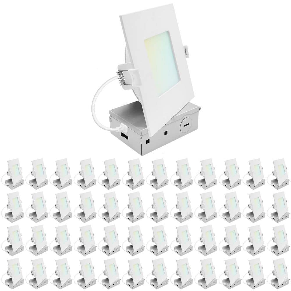 5 In. Integrated LED Square Recessed Light, Mini Panel Light, 5CCT, 1200LM, 13W, 100°, Dimmable, ETL Listed 48 Pack price history on PriceWatchPro