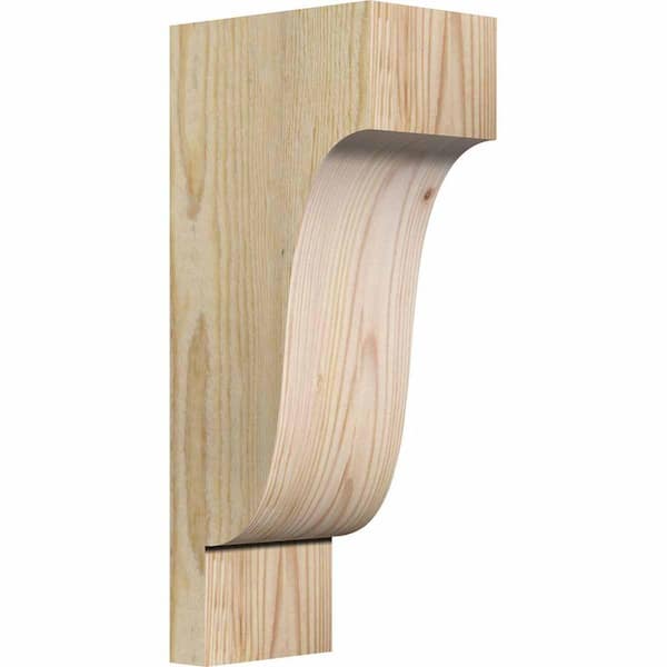 Ekena Millwork 4 in. x 6 in. x 14 in. Douglas Fir Newport Rough Sawn Corbel