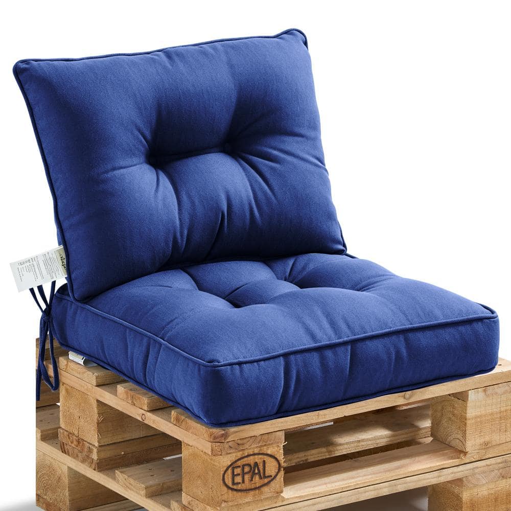 "Outdoor Chair Cushions Set Seat24""x24""x4""&Back16""x24""x5""for Patio,Classic Blue" price history on PriceWatchPro