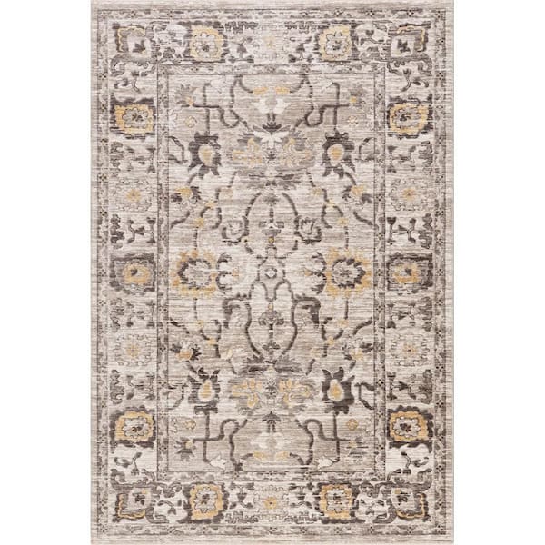 Devaki Traditional Medallion Area Beige 5 ft. x 8 ft. Indoor Area Rug