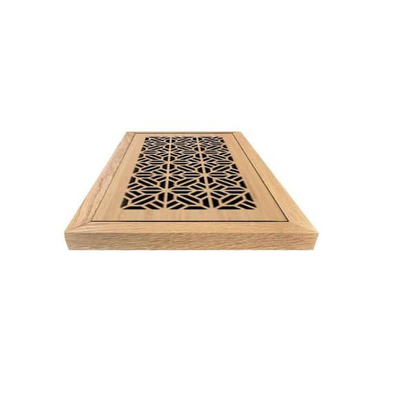 Duct Opening Size 6x10-Overall Size 9x13 Spring Tile Design Hardwood Floor Register Flush Mount with Installation Box