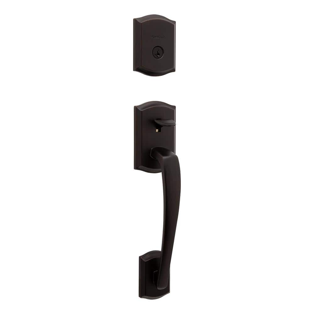 Kwikset Prescott Venetian Bronze Entry Handleset with Deadbolt