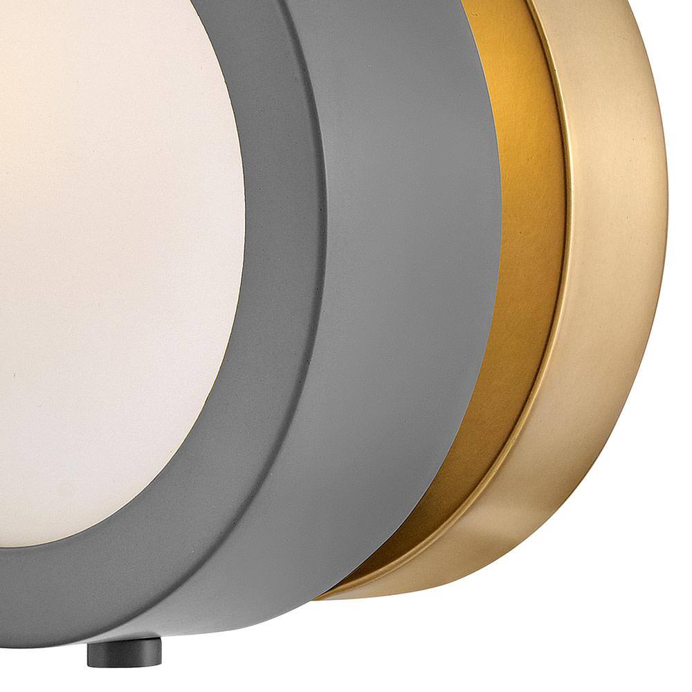 Dark Matte Grey and Brass Dimmable LED Wall Sconce