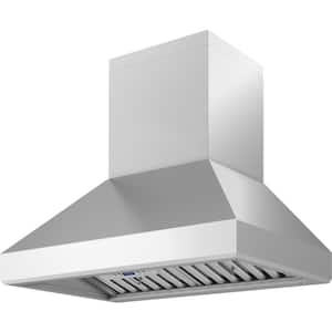 Titan 36 in. 750 CFM Wall Mount Range Hood with LED Light in Stainless Steel