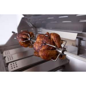Rotisserie Grilling Kit with Motor 36 in. Stainless Steel