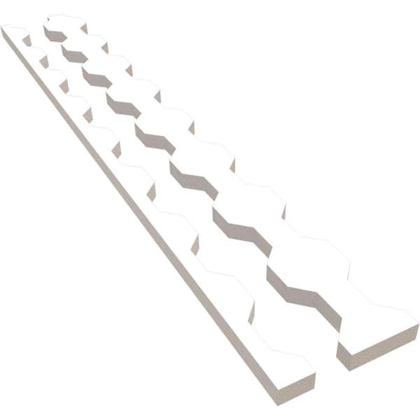 Ekena Millwork Pontiac 47 in. H x 1 in. W Slatwall Panels in PVC 17-Pack