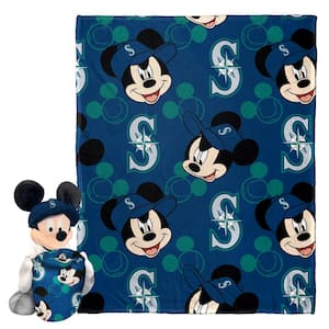 MLB Mariners Pitch Crazy Mickey Hugger Pillow & Silk Touch Throw Blanket Set