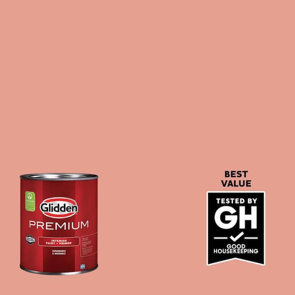 Glidden Premium 1 qt. Coral Blush PPG1191-4 Eggshell Interior Latex Paint