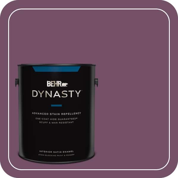 BEHR DYNASTY 1 gal. #690D-7 Radicchio Satin Enamel Interior Stain-Blocking Paint & Primer