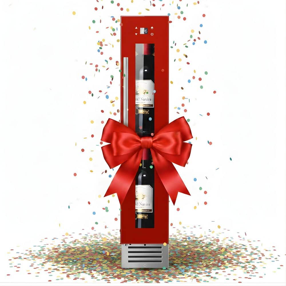 9-Bottles Wine Cellar Cooling unit 1-Zone Freestanding/Built-In, in Red with Anti UV Glass Door and 7-Color LED price history on PriceWatchPro