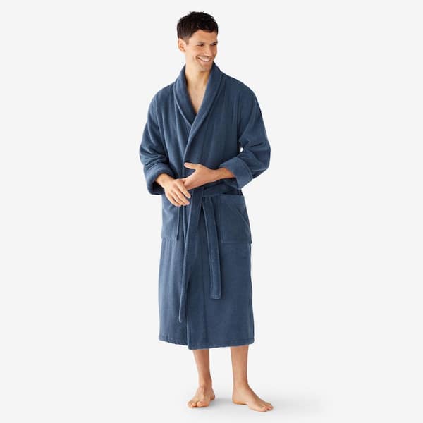 The Company Store Company Cotton Men's Large Indigo Robe