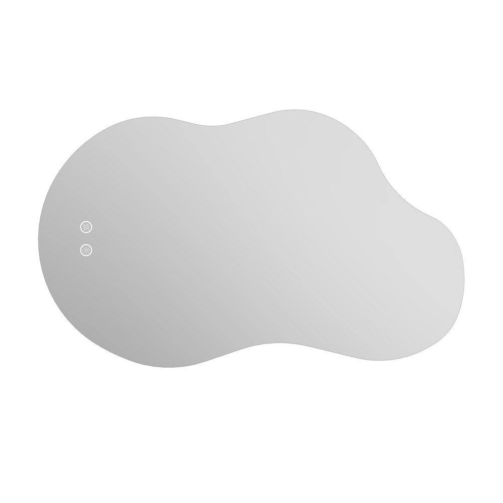 24 in. W x 40 in. H Irregular Frameless LED Asymmetrical Cloud Backlit Anti-Fog Wall Mount Bathroom Vanity Mirror. price history on PriceWatchPro