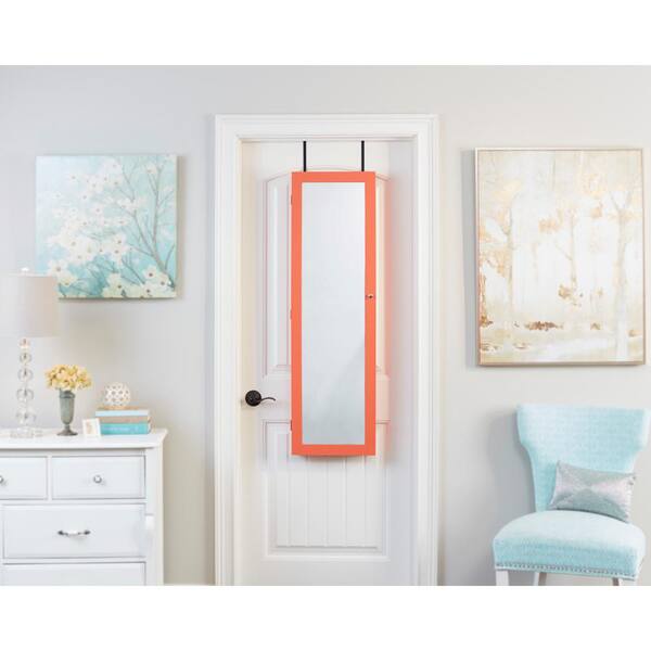 FirsTime Coral Mirrored Jewelry Armoire
