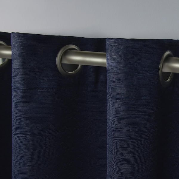 Navy Thermal Grommet Blackout Curtain, Navy And White Blackout Curtains