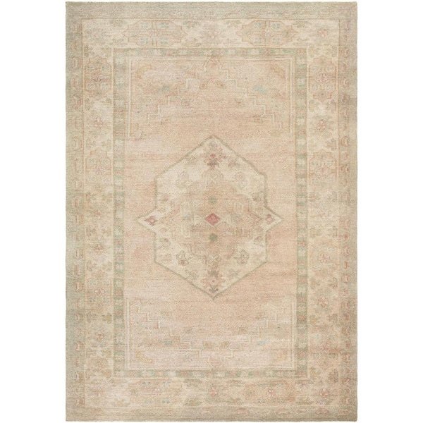 Livabliss Galey Alix  Luciana II Tan 2 ft. x 3 ft. Hand-Made Traditional Medallion Area Rug