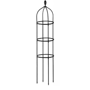 48 in. Tower Obelisk Garden Trellis, Rustproof Fiberglass Potted Plant Support Stands for Climbing Plant with 20-Ties