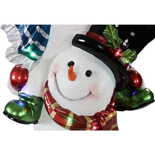 H543D M. Snowman & Mailbox for Small Round Ornament Hershey Ceramic Mo –