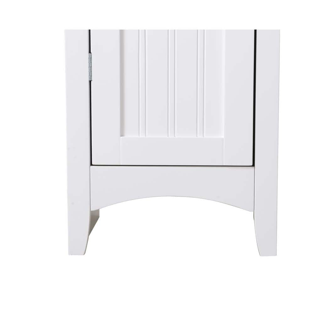 White Raised Panel One Door Kitchen Pantry Cabinet