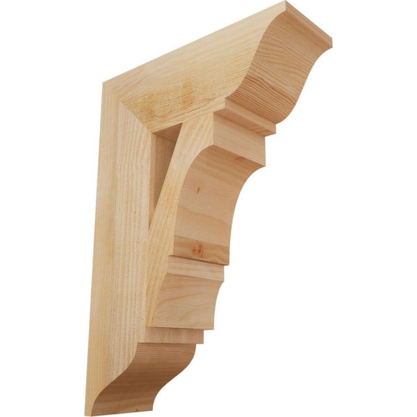 Ekena Millwork 6 in. x 26 in. x 18 in. Douglas Fir Balboa Traditional Rough Sawn Bracket