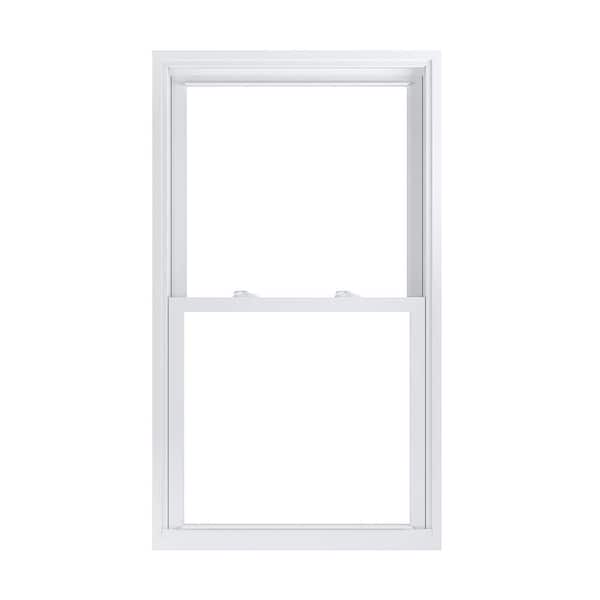 American Craftsman 30.25 in. x 52.25 in. 70 Pro Series White Double Hung Low-E Argon PS Glass Vinyl Replacement Window, Screen Incl