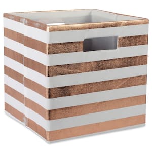 Square Polyester Stripe Storage Cube