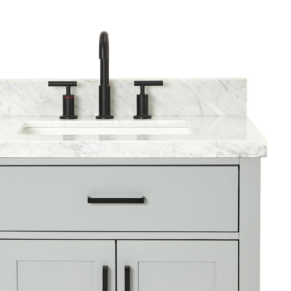 Hepburn 43" Gray Single Basin Vanity with Marble Top