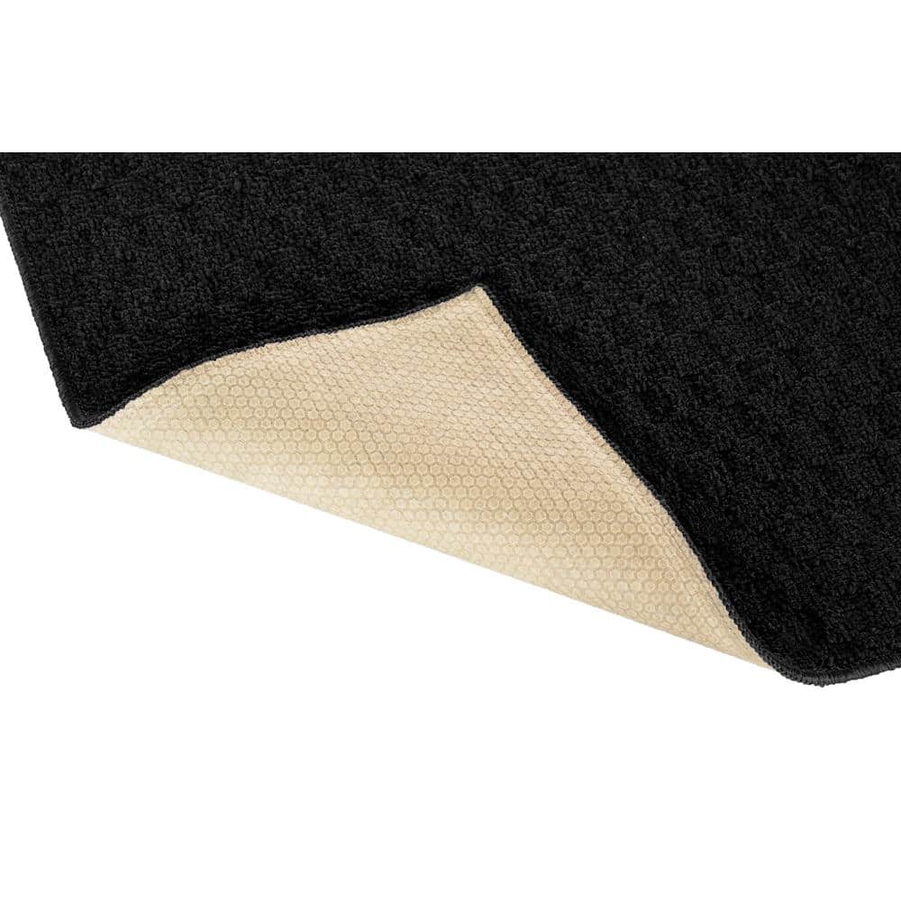 Garland Black Tufted Non-slip Polypropylene Area Rug, 4' x 6'