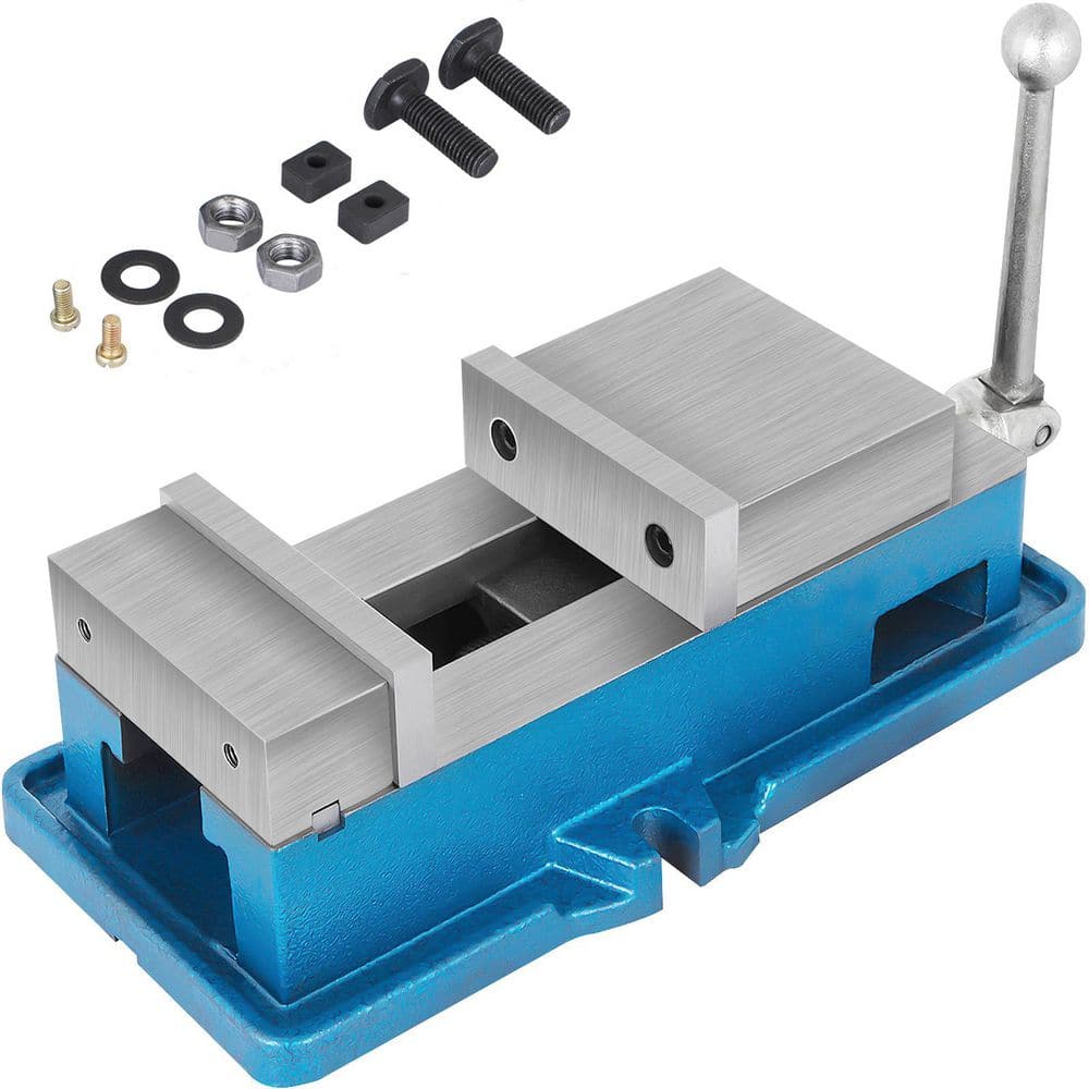 SKYSHALO 5 in. Super-Lock Vise For NC/CNC Machines Bench Clamp Vise High Precision, Vise Drilling 125 mm Width CNC 24KN