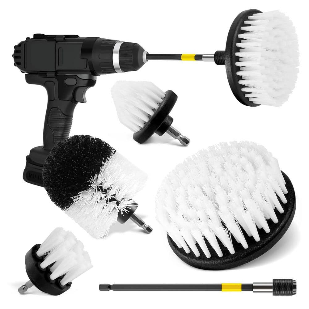 5-Piece Drill Brush Set w/ Extended Attachment for Bathroom, Car, Shower, Carpet, Boat, Kitchen, Floor Tile Cleaning price history on PriceWatchPro