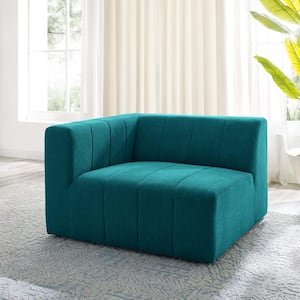 Bartlett Teal Upholstered Fabric Left-Arm Chair