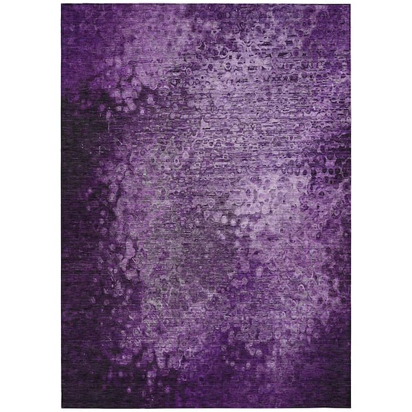 Chantille Machine Washable Indoor/Outdoor ACN565 10 ft. x 14 ft. Purple Geometric Area Rug