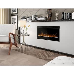 Prism 34 in. Wall-Mounted Electric Fireplace with Acrylic Ember Bed
