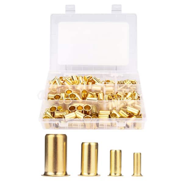 LTWFITTING Assortment Kit 1/4 3/8 1/2 5/8 in. OD Compression Inserts, Brass  Compression Fittings(Pack of 200) HF63PT46810MIX50 - The Home Depot