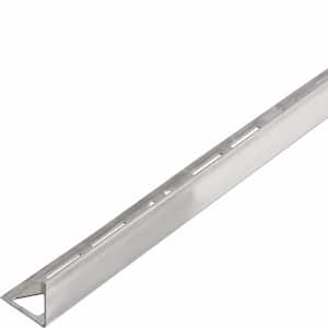 Durosol Profile 1/4 in. L Angle Polished Stainless Steel Metal Tile Edge Trim