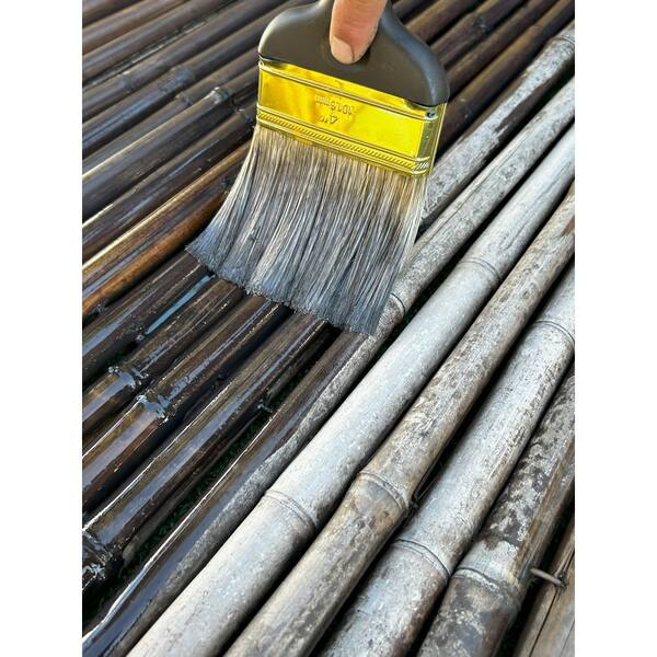 Eco-Friendly Bamboo Renovator Restoration Stain 1 Gal. Black Water-Based UV/Water-Resistant Exterior Wood Sealer Stain
