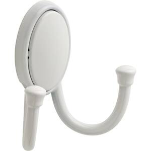 Atticus 2-7/9 in. White Double Wall Hook with Concealed Fasteners