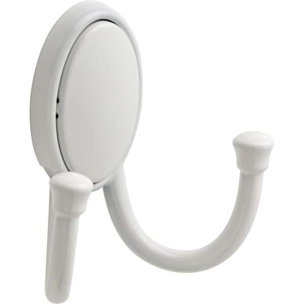 Liberty Atticus 2-7/9 in. White Double Wall Hook with Concealed
