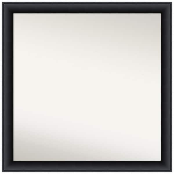 Amanti Art Nero Black 29.5 in. W x 29.5 in. H Non-Beveled Wood Bathroom Wall Mirror in Black