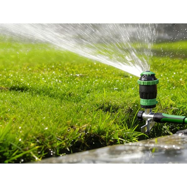 OGETFUUR Gear Drive Sprinkler, 5-Pattern Heavy Duty Gardening