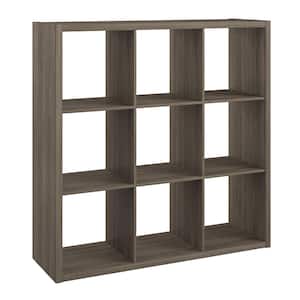 43.98 in. H x 43.82 in. W x 13.50 in. D Graphite Gray Wood Large 9- Cube Organizer